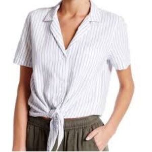 Equipment Femme Striped Cotton Keira Short Sleeve Top M *FREE SHIP* 🇫🇷